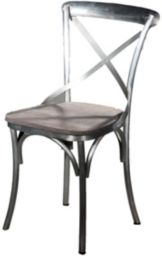 Villa 2 X Back Solid Iron Wood Armless Chair