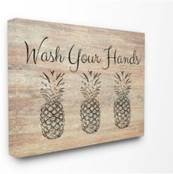 Wash Your Hands Pineapple Canvas Wall Art, 16" x 20"
