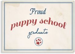 Proud Puppy School Grad Paw Print Wall Plaque Art, 10" x 15"