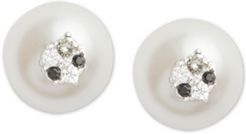 Imitation Pearl & Swarovski Crystal Stud Earrings