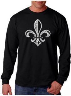Word Art Long Sleeve T-Shirt- When The Saints Go Marching In