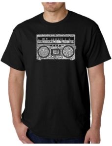 Word Art T-Shirt - Greatest Rap Hits of The 1980's