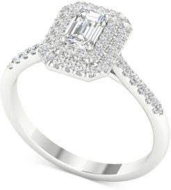 Diamond Triple-Halo Engagement Ring (3/4 ct. t.w.) in 14k White Gold