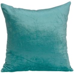 Camila Transitional Aqua Solid Pillow Cover with Polyester Insert