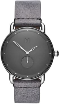 Gotham Revolver Gray Leather Strap Watch 41mm