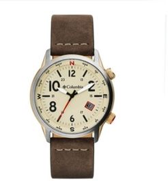 Outbacker Brown Leather Strap Watch 42mm