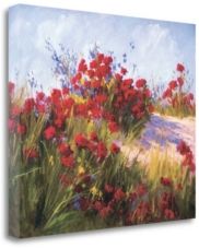 Red Poppies and Wild Flowers by Brigitte Curt Giclee on Gallery Wrap Canvas, 32" x 28"