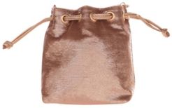 Fully Sequin Bucket Cross Body with Faux Leather Drawstring