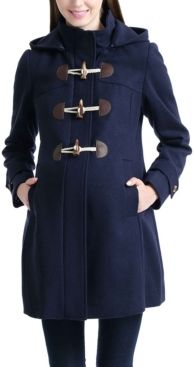 Paisley Maternity Wool Blend Duffle Toggle Coat