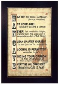 Man Up by Millwork Engineering, Ready to hang Framed Print, Black Frame, 10" x 14"
