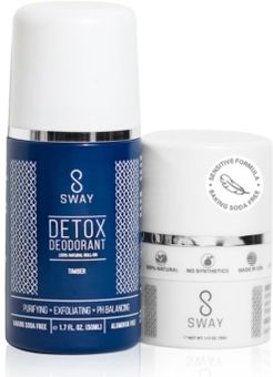 Natural Detox Deodorant and Dusting Powder Set - Timber Sensitive Formula