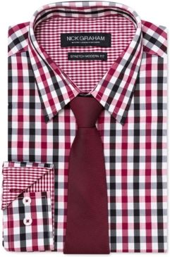 Modern-Fit Dress Shirt and Tie