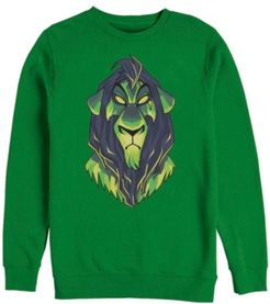 Lion King Scar Big Face Portrait, Crewneck Fleece