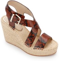 Olivia Cross Wedge Sandals Women's Shoes