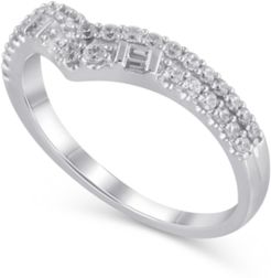 Certified Diamond (3/8 ct. t.w.) Contour Band in 14K White Gold