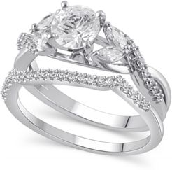 Certified Diamond (1-5/8 ct. t.w.) Bridal Set in 14K White Gold