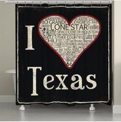 I Love Texas Shower Curtain Bedding