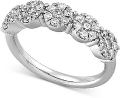 Lab Created Diamond Cluster Statement Ring (3/4 ct. t.w.) in Sterling Silver
