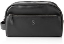 Personalized Vegan Leather Double Zipper Dopp Kit