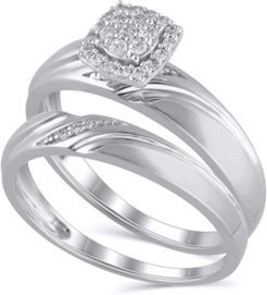 Certified Diamond (1/6 ct. t.w.) Bridal Set in 14K White Gold