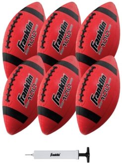 Junior Rubber Football Set - 6 Pack - Inflation Pump Included