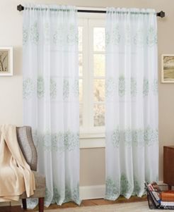 Bergen Floral Embroidered 54" x 84" Curtain Panel
