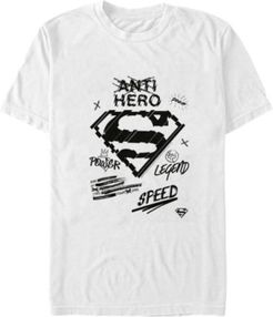 Dc Men's Superman Marker Sketch Short Sleeve T-Shirt