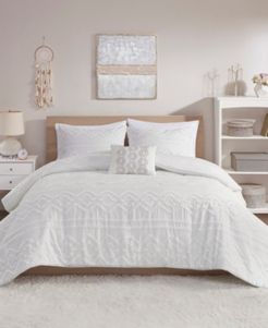 Annie 3 Piece Twin/Twin Xl Solid Clipped Jacquard Comforter Set Bedding
