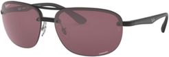 Blk Mat Polarized Sunglasses, RB4275CH 63