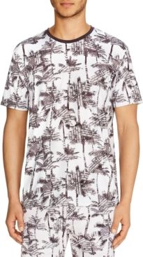 Slim-Fit Stretch Palm Tree Short Sleeve Shirt
