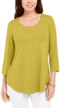 Scoop-Neck Top, Regular & Petite Sizes, Created for Macy's