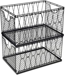 Criss Cross Collapsible Stacking Basket