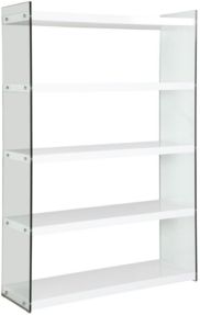 Contemporary Gloss and Glass Book Case