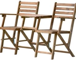 Folding Attached Chairs and Table