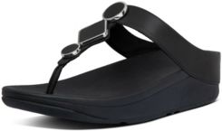 Leia Leather Toe-Thongs Sandal Women's Shoes