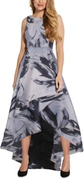 Petite Printed High-Low Gown