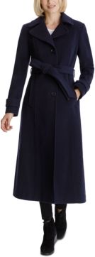Single-Breasted Belted Maxi Coat, Created for Macy's