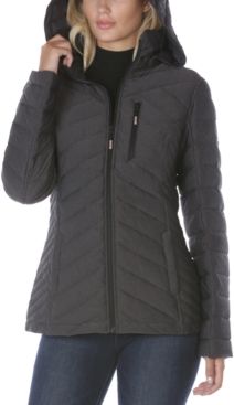 Hooded Stretch Packable Puffer Coat, Created for Macy's