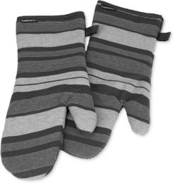 Oversized Yarn Dyed Stripe Oven Mitts, Set of 2
