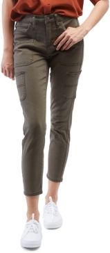 High-Rise Cargo Ankle Skinny Jeans
