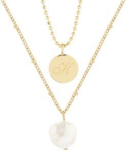 14K Gold Plated Lola Initial Layering Set