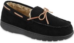 Genuine Suede Moccasin Comfort Slipper with Berber lining