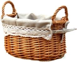 Small Basket with Lace Trim