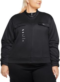 Plus Size Swoosh Polyknit Track Jacket