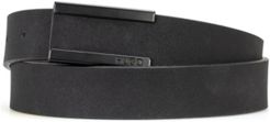 Hugo Men's Gilvia Italian Leather Plaque Belt