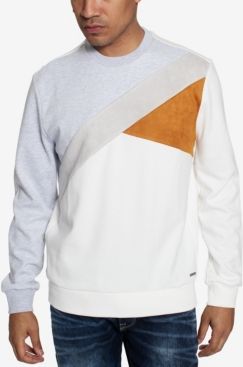 Color Texture Blocked Men's Sweatshirt
