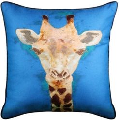 Edie@Home Giraffe Reversible Decorative Pillow, 18" x 18"