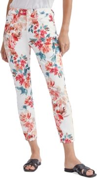 Floral Sateen Skinny Jeans