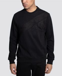 Color Texture Blocked Men's Sweatshirt