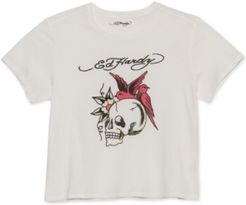 Skull Cropped Graphic T-Shirt